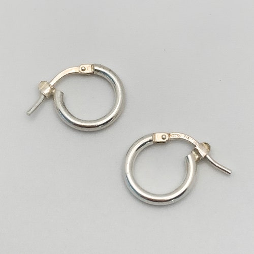 Small Sterling Silver Hoop Earrings Handmade Silver Hoops | Etsy
