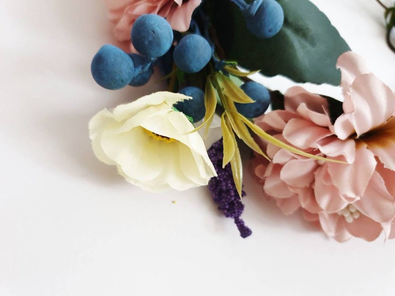 Rustikaler Blumenkranz Joanna Newsom mit verstellbaren Bändern Bild 9