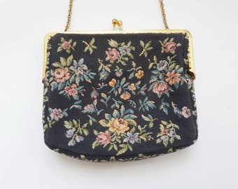 Antike Cottagecore Handtasche "Petit Point" aus den 1920er Jahren