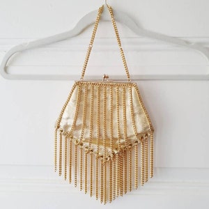 Antique valuable evening bag in gold from the 1920s