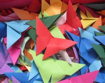 Origami Schmetterlinge im bunten Mix