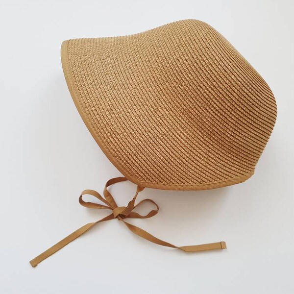 Chapeau en paille style Régence "Elizabeth" beige