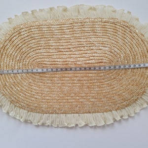 Straw hat Regency Beauty with satin ribbon, lace and dahlia image 9