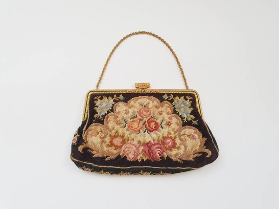 Antique Vintage Hand Bag Petit Point