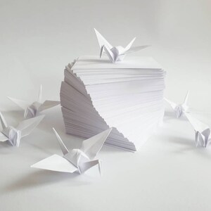 Origami paper in white