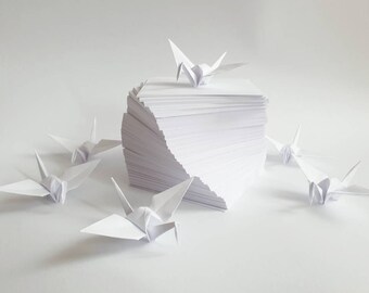 Papier origami blanc