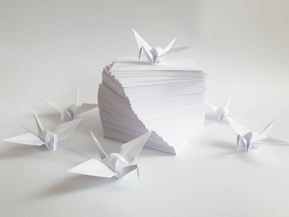 Origami Paper in White 
