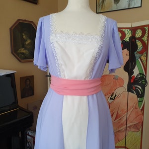 Maxi dress "Rose DeWitt Bukater" ship sinking in lilac and pink in size. XS