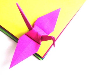 Origami Kraniche im bunten Mix