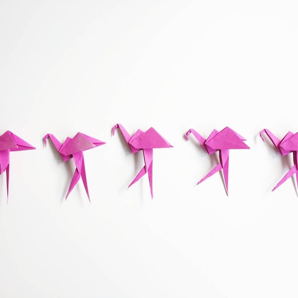 Origami Flamingos