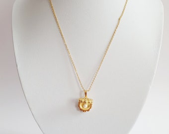 Collar "Mermaid Treasure" de plata de ley 925 bañada en oro y perla