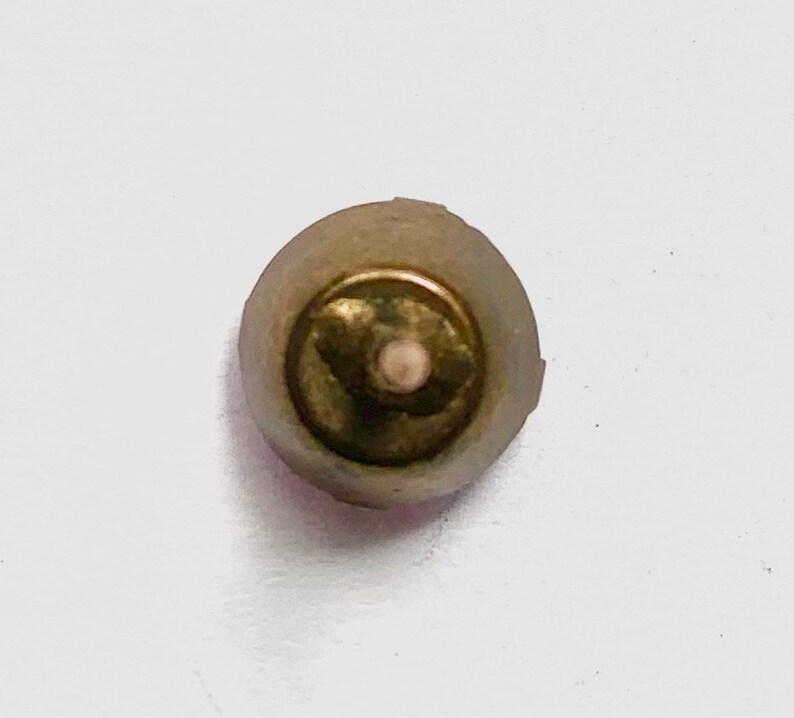Vintage Classic Red Clear Stone Brass Plated Men Unisex Tie Tack Clasps Pin