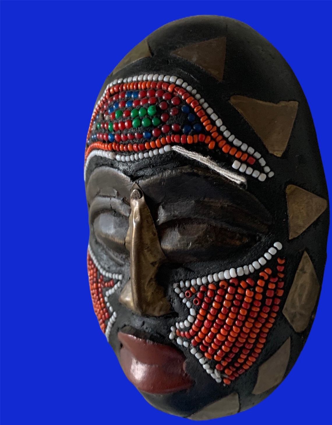 Handcrafted & Beaded West African Face Mask Etsy