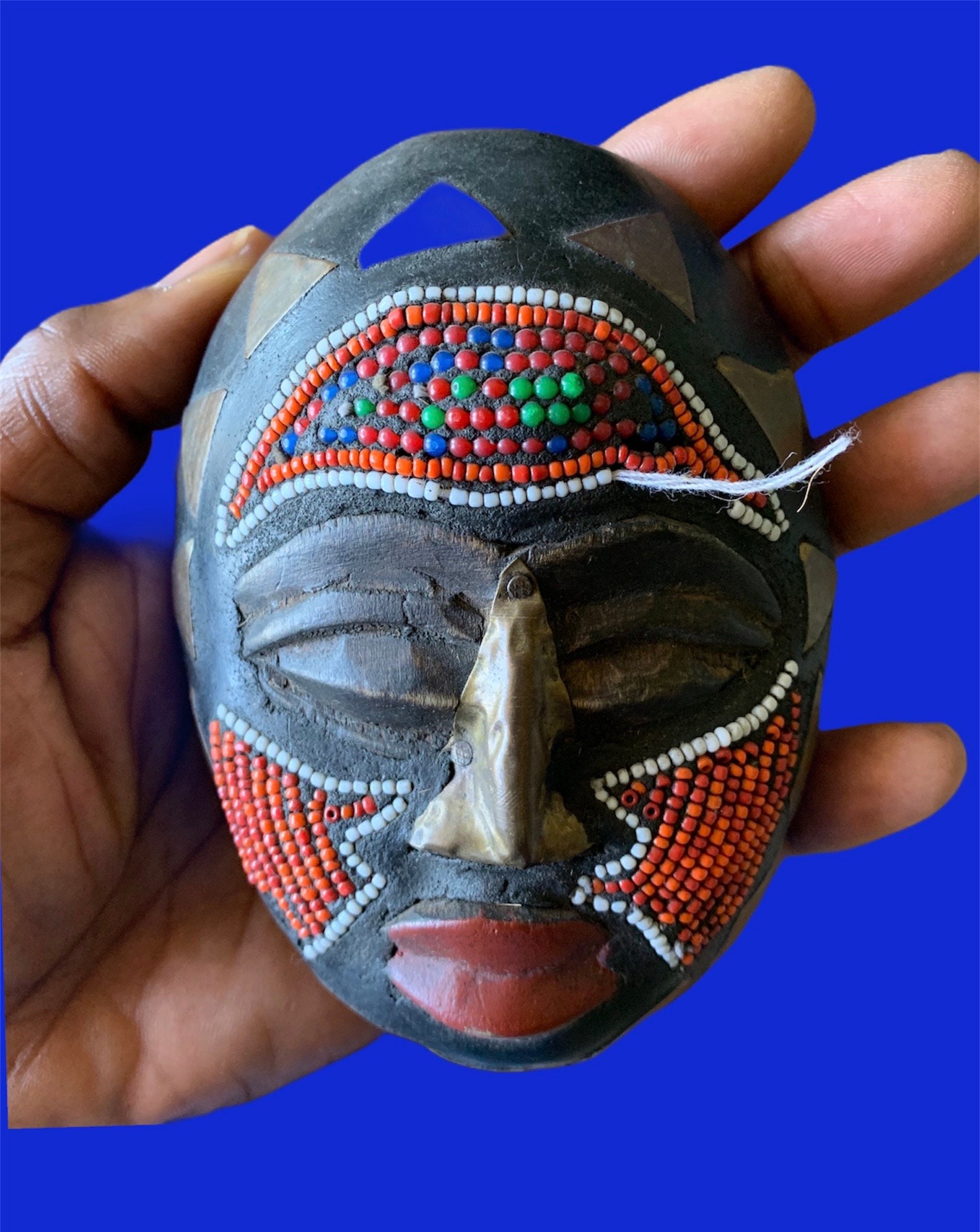 Handcrafted & Beaded West African Face Mask Etsy