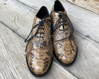 Men's python leather shoes