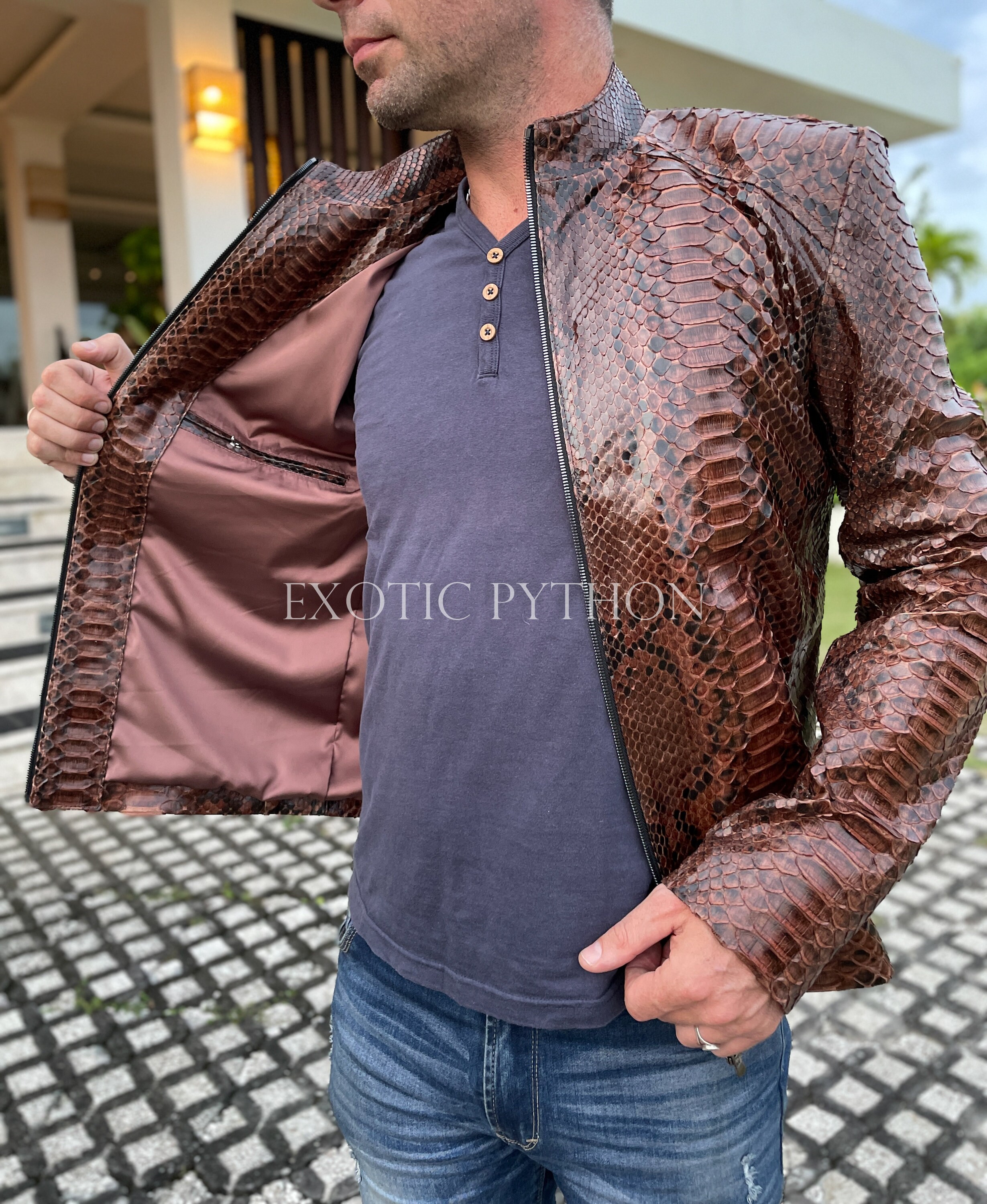 Authentic lV MONOGRAM embossed leather and cowhide tunic jacket, Men's  Fashion, Coats, Jackets and Outerwear on Carousell