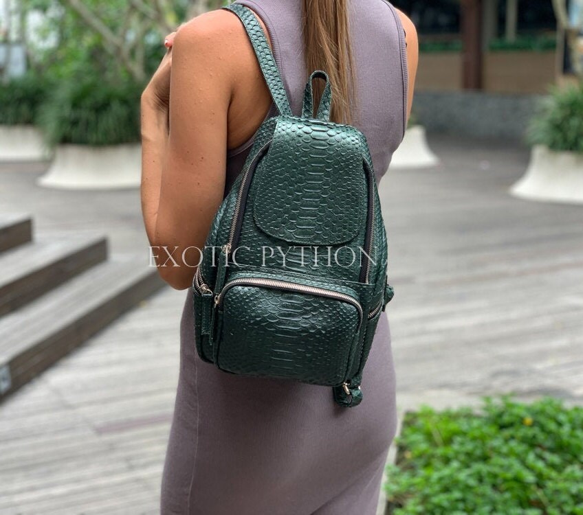 Green Snake Backpack - Etsy