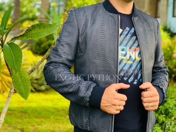 Mens snakeskin jacket top