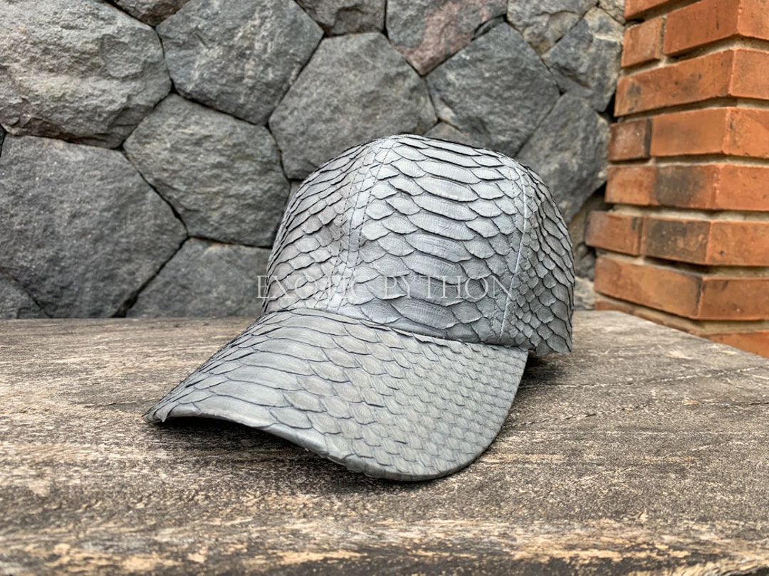 Snake Hat Python Leather Baseball Cap Reptile Hat Python - Etsy