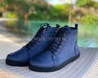 Python skin sneakers - Snakeskin shoes - Exotic shoes - Python shoes - Snake sneakers - Snakeskin sneakers