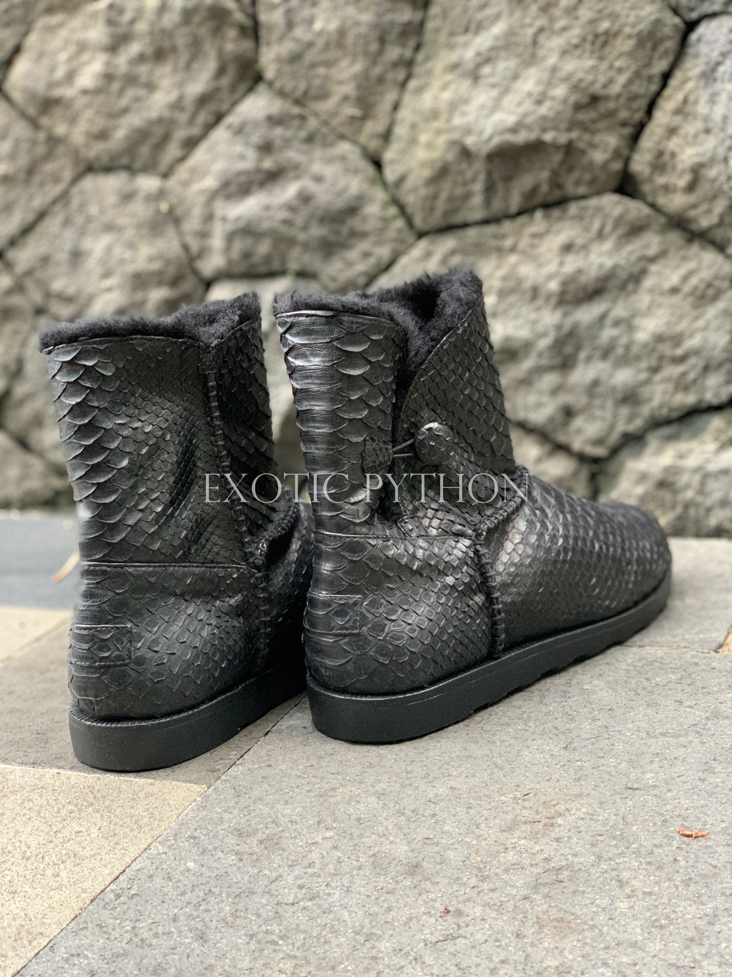 Ugg top snakeskin boots