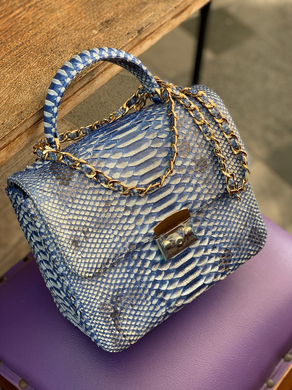 Snakeskin Bag for Women | Etsy