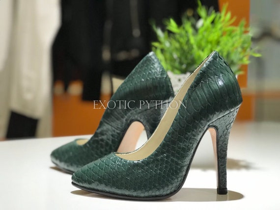 Ladies Snake Skin Fashion Shoes Stock Photo - Image of design, heel:  64126424