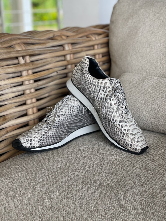 Grey hotsell snakeskin shoes