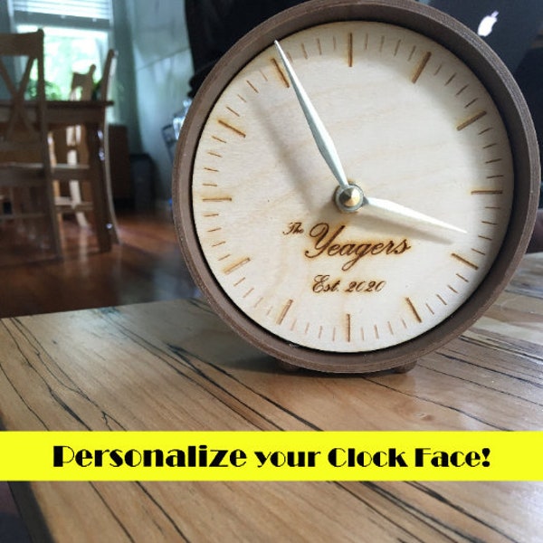 Customizable Add-On for Small Wooden Clock | Table Wooden Clock | Wall Wooden Clock | Hexagon Clock | Desk Clock