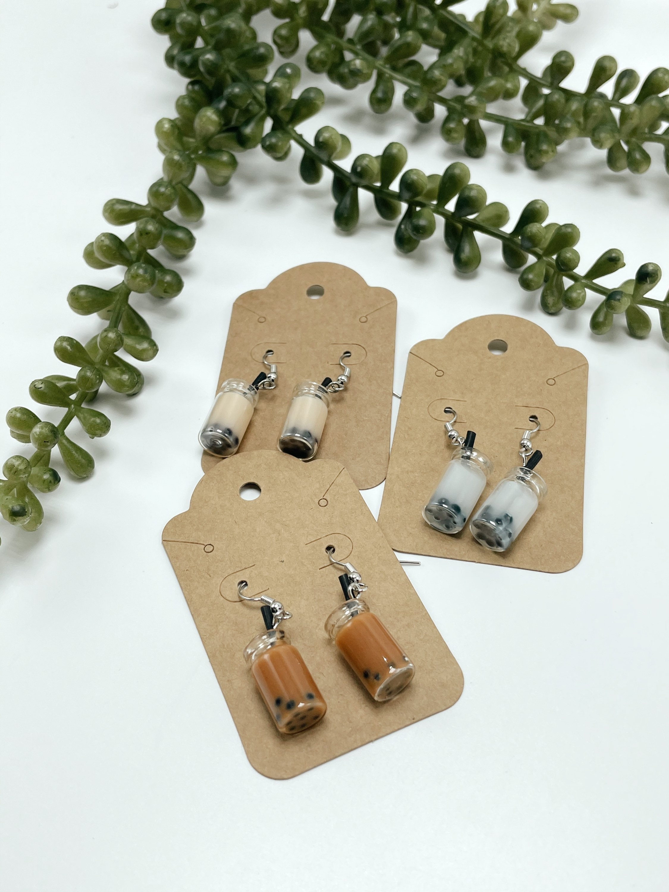 Boba Tea Earrings multiple colors Etsy