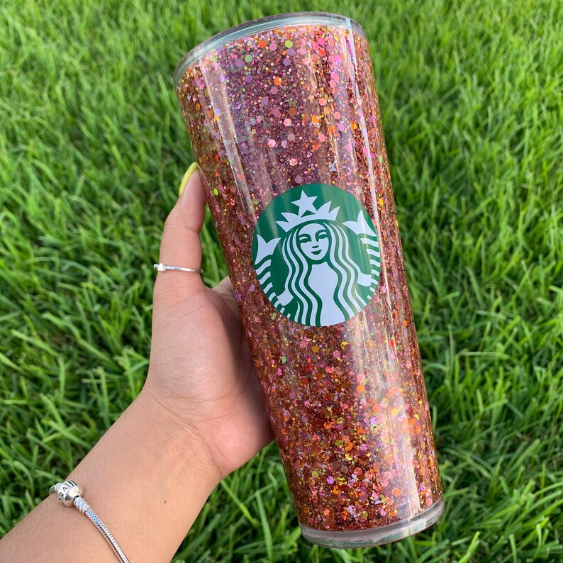 24 Oz Snow Globe Tumbler Glitter Starbucks Tumbler Gift for Etsy Canada