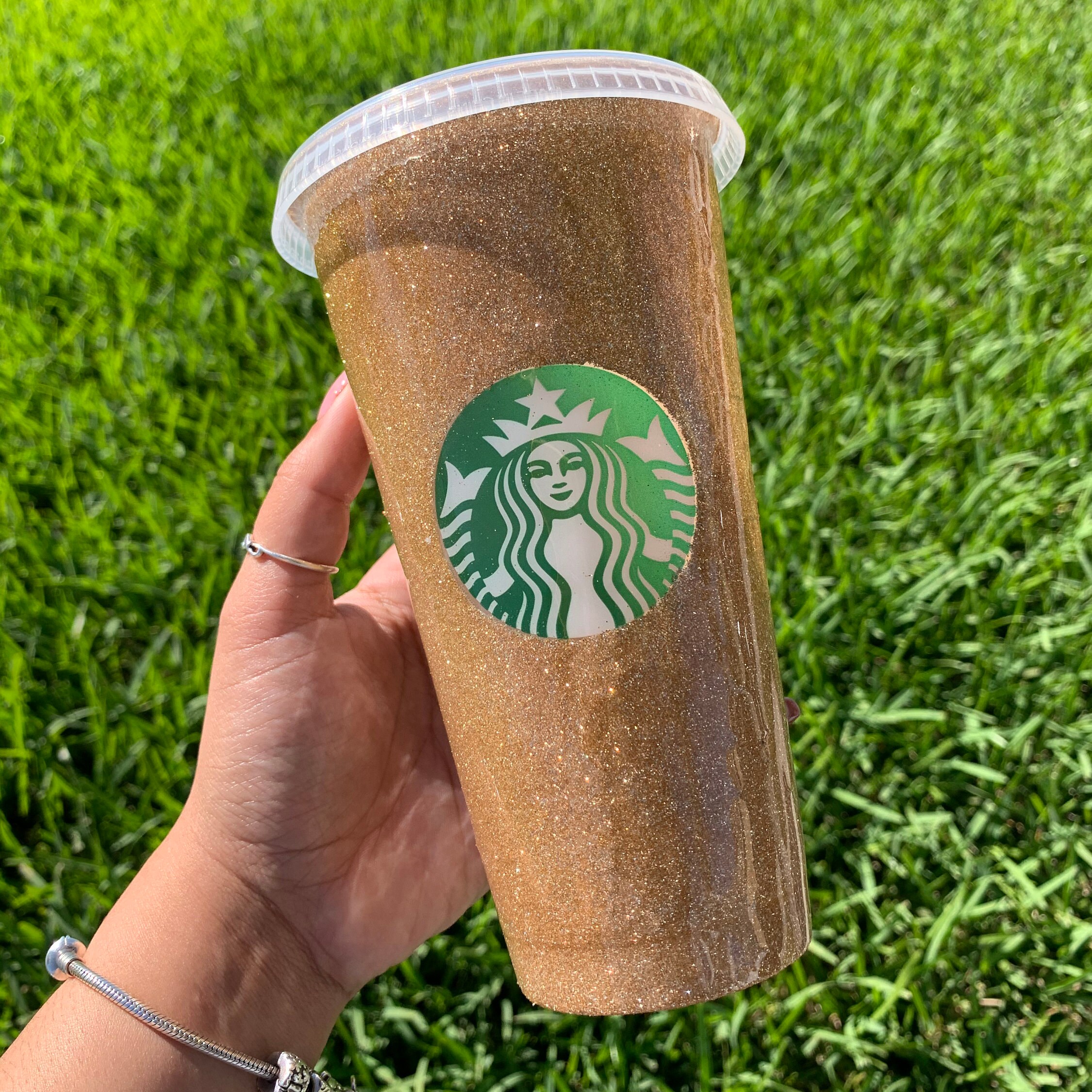 Glitter Starbucks Tumbler Epoxy Glitter Cup Personalized Etsy