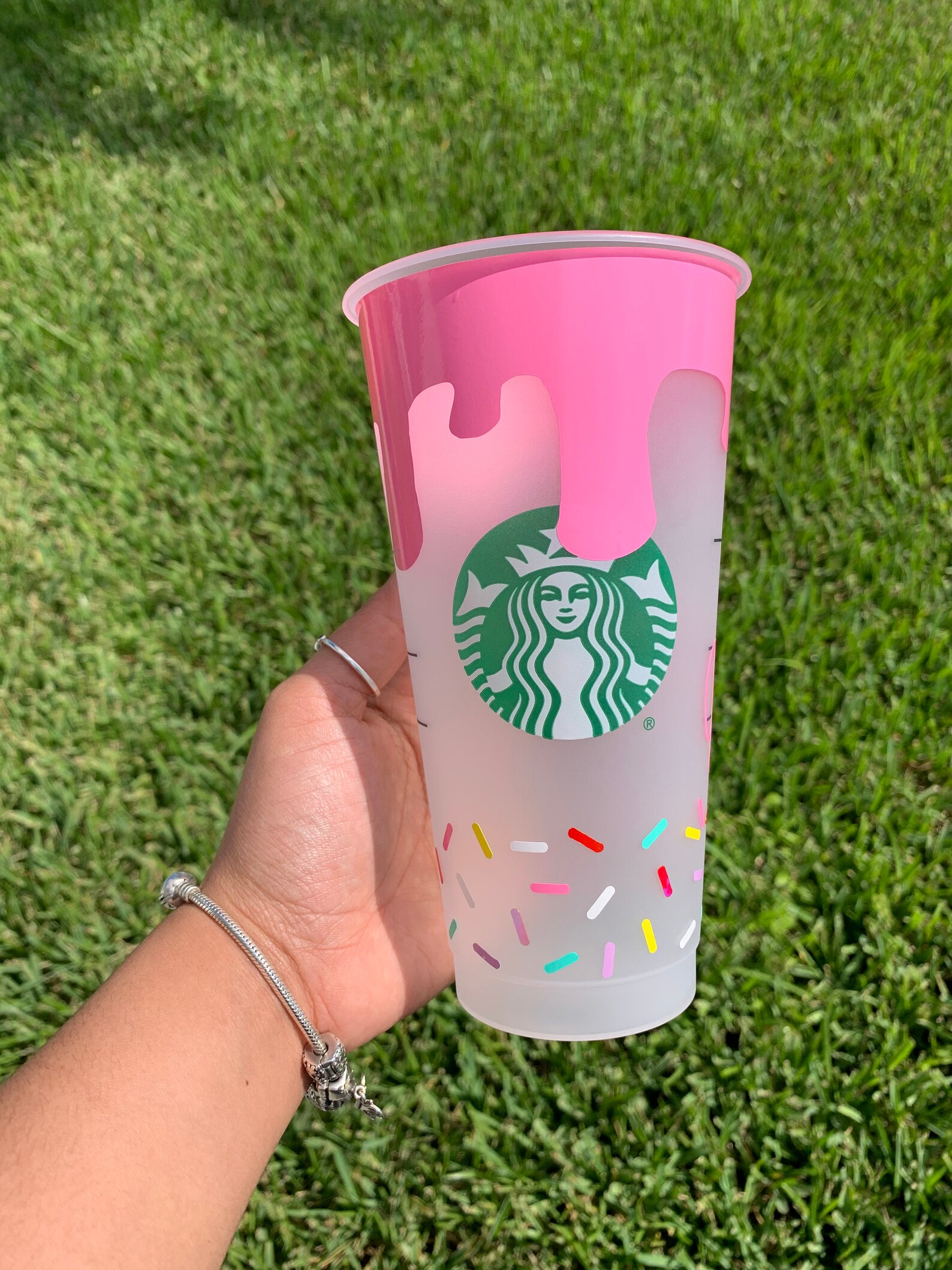Donut Sprinkle Starbucks Cup Sprinkles Confetti Cup Ice Etsy