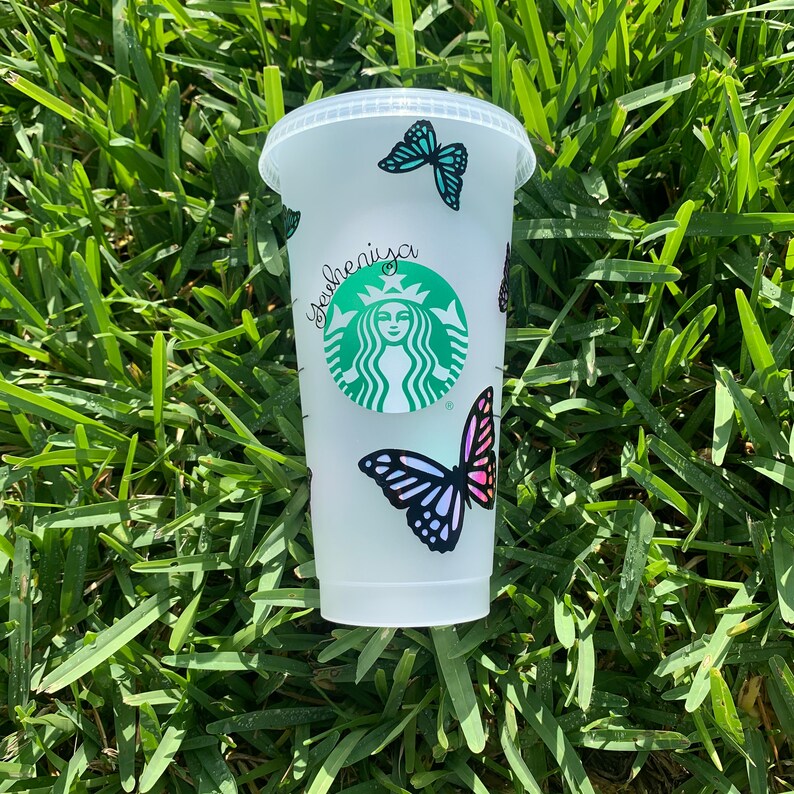 Butterfly Starbucks Tumbler,Custom Starbucks Cup,Personalized Butterfly Cup,Gift for Butterfly Lover Starbucks Cup Butterfly Starbucks Cup