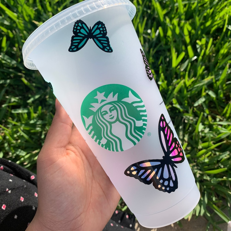 Butterfly Starbucks Tumbler,Custom Starbucks Cup,Personalized Butterfly Cup,Gift for Butterfly Lover Starbucks Cup Butterfly Starbucks Cup