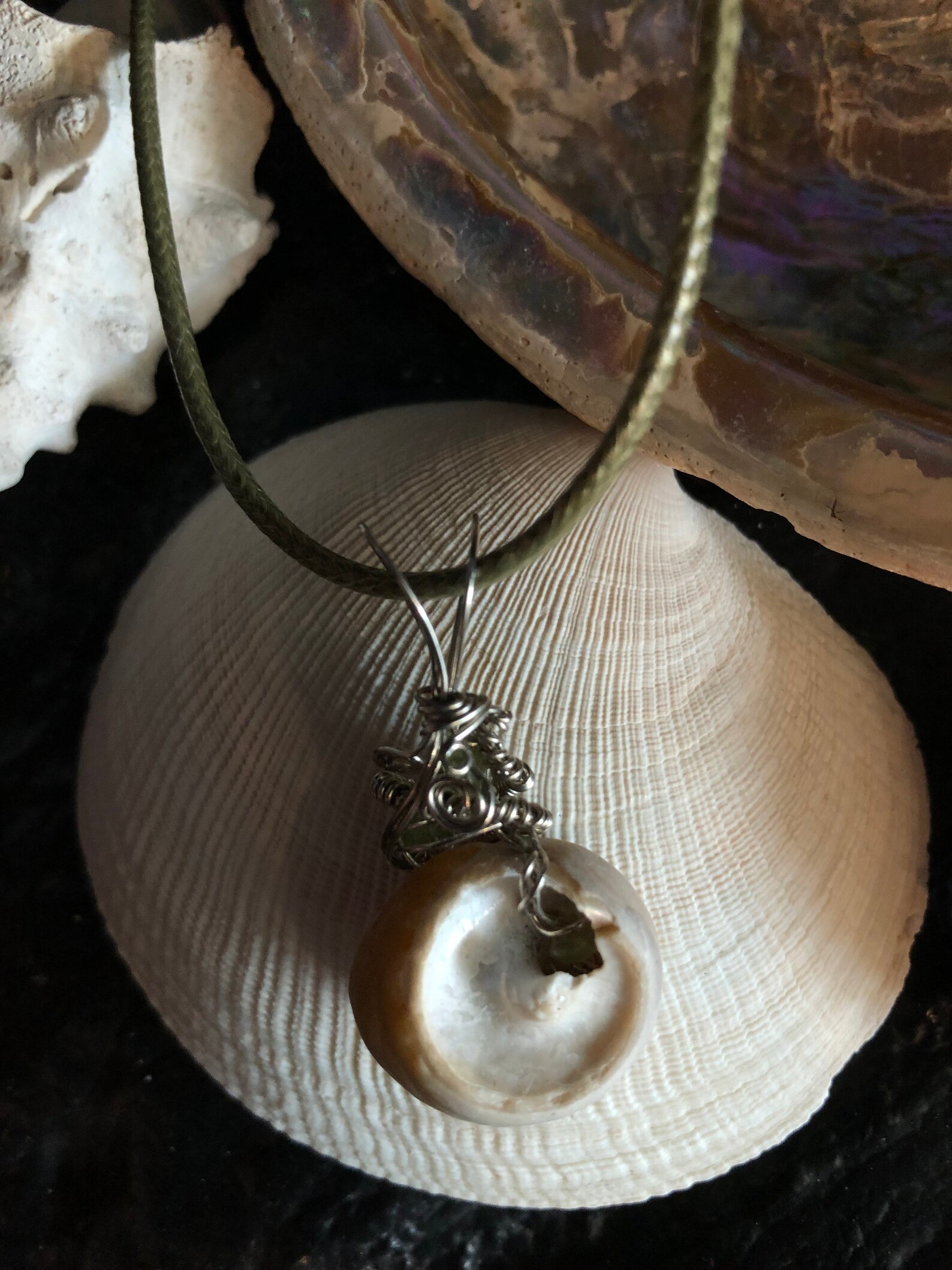 Sea Shell Necklace Snail Shell Necklace Healing Necklace Etsy