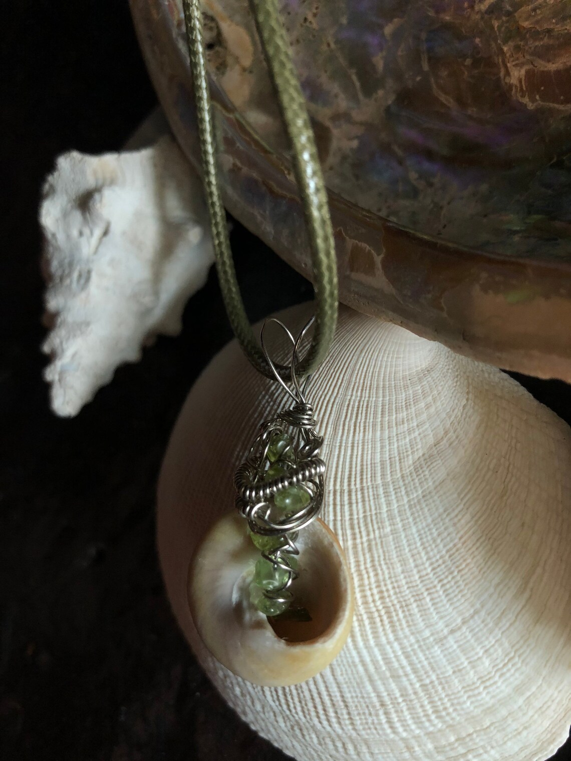 Sea Shell Necklace Snail Shell Necklace Healing Necklace Etsy