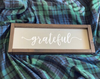 Gray Grateful Sign