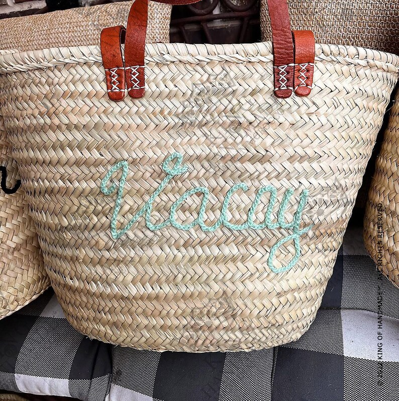 Personalized Beach Tote Vacation Beach Bag Large Market Etsy