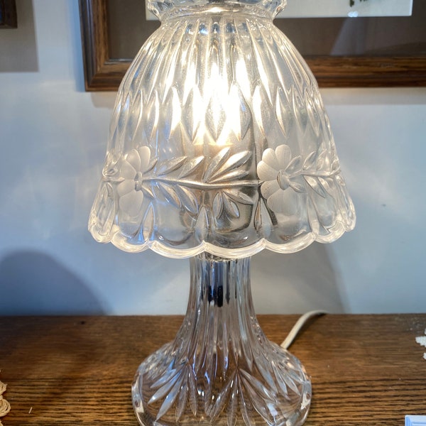 Lampe de chevet en cristal, lourde maison de princesse, cristal du patrimoine, lampe de chevet romantique, veilleuse