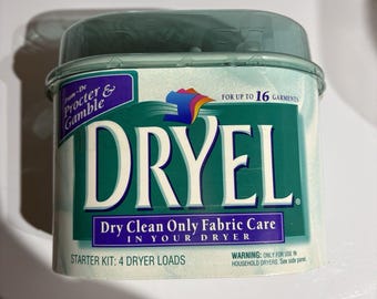 Kit de inicio para tintorería Dryel At Home, 12 lavados, 48 prendas, aroma fresco, USADO