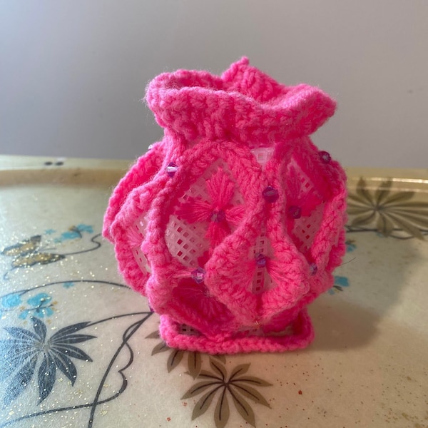 Plastic Canvas Vase Etsy