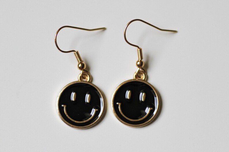 Smiley Face Earrings Y2K 90'S Happy Earrings Funny Etsy