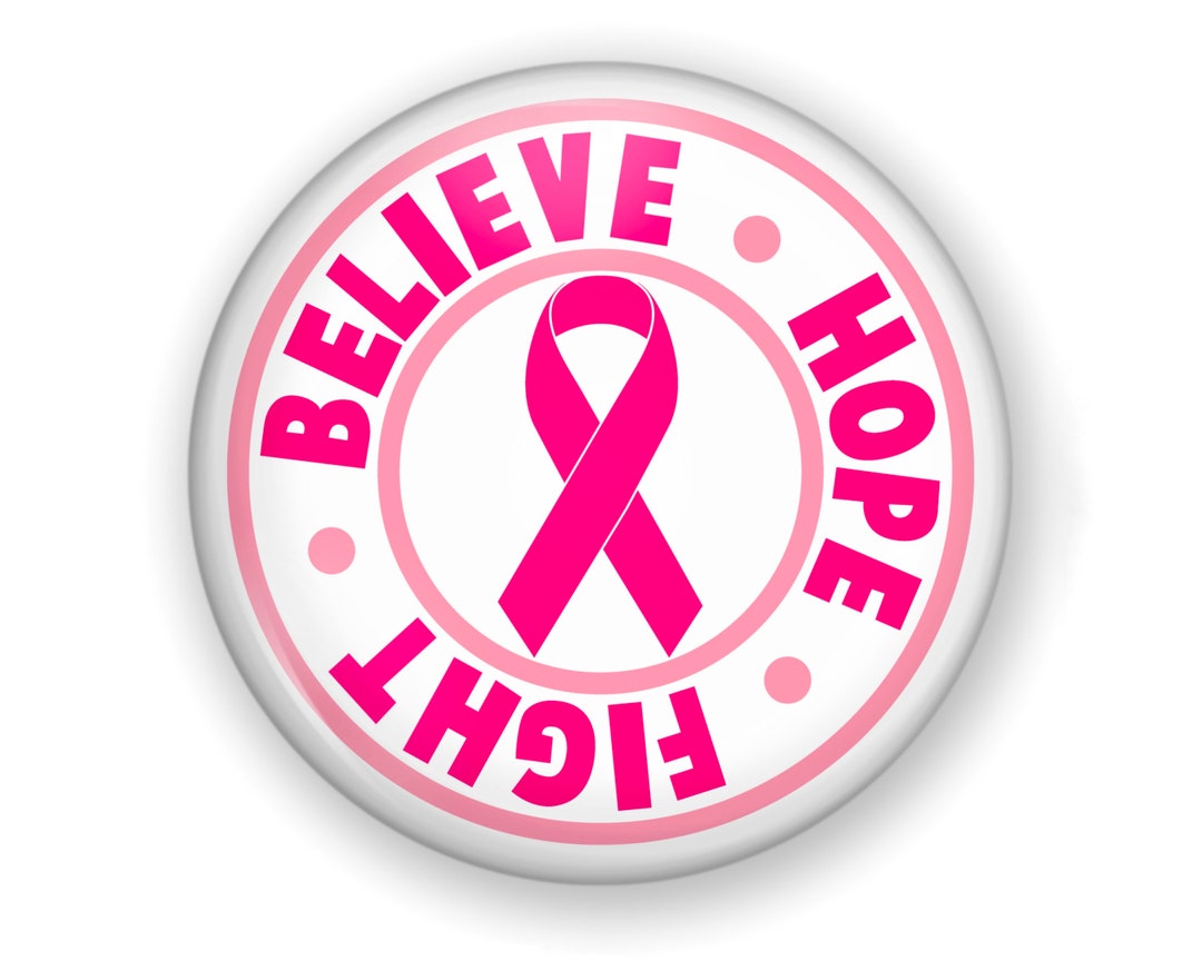 Pink Ribbon Button or Pink Ribbon Pin Pink Ribbon Etsy