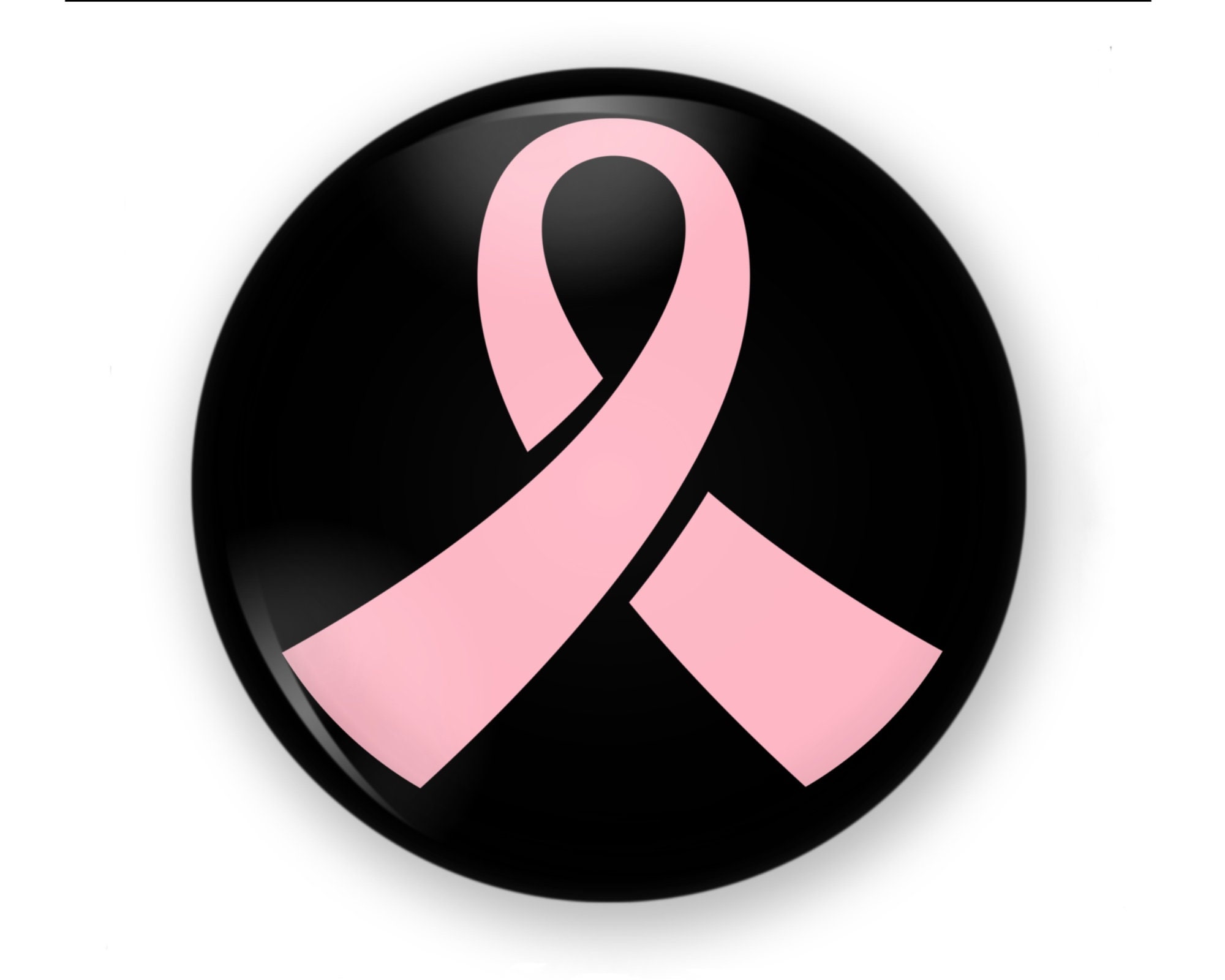 Breast Cancer Plain Pink Ribbon Magnet by Magnet America is 8 x 3.875  Made for Vehicles and Refrigerators