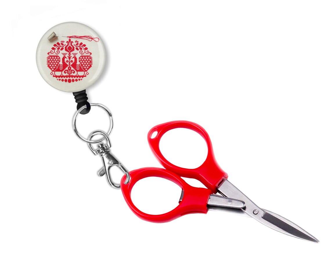 Scissors Holder Retractable Reel with Folding Scissors Etsy