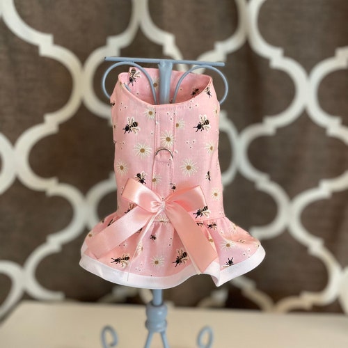 White Daisies Flower on Medium Pink XXS Xsmall Small Dog Etsy