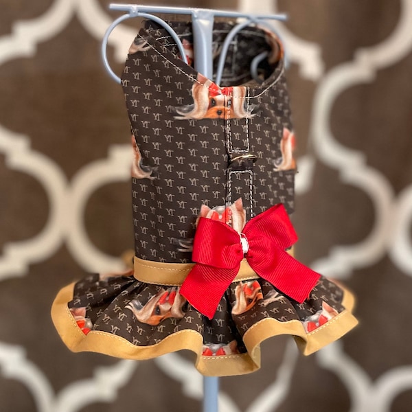 Designer Yorkie Dog Harness Etsy