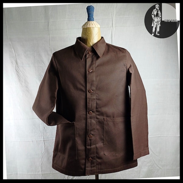 Vintage Original European Workwear Brown Chore Jacket