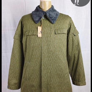 Vintage '80s DDR East German Army NVA Raindrop Strichtarn